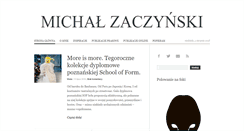 Desktop Screenshot of michalzaczynski.com