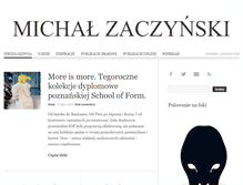 Tablet Screenshot of michalzaczynski.com